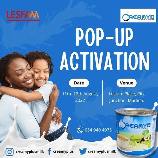 LESFAM TO SERVE FREE BREAKFAST WITH CREAM+ MILK FROM 11TH TO 13TH AUGUST.