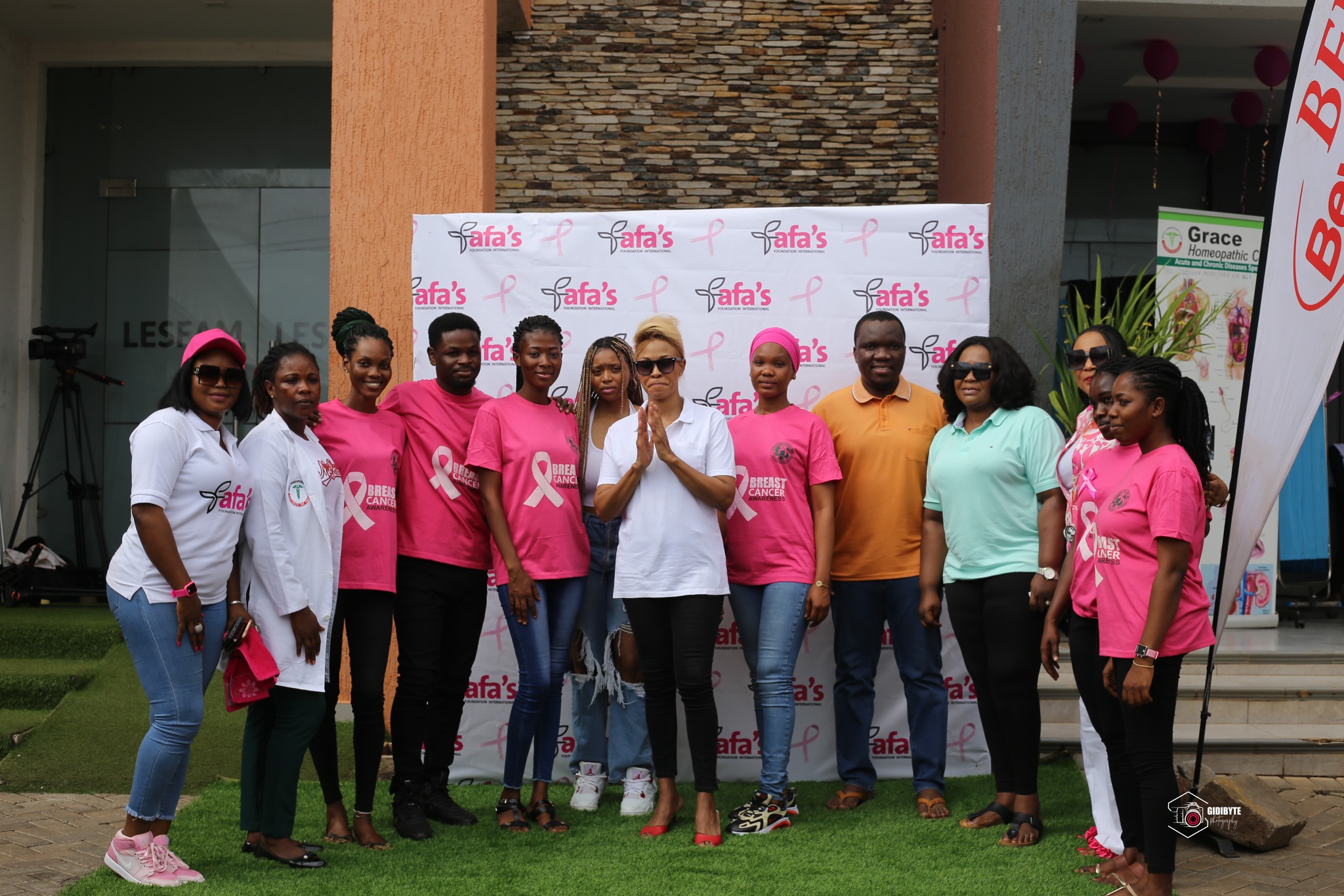 SOUTH AFRICAN HIGH COMMISSIONER TO GHANA H.E GRACE JEANET MASON SUPPORTS LESFAM FREE BREAST CANCER & HEALTH SCREENING.